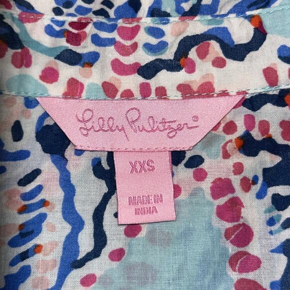 Womans Lilly Pulitzer Jupiter Island Tunic SHELL ME ABOUT IT  XXSMALL - Picture 7 of 9